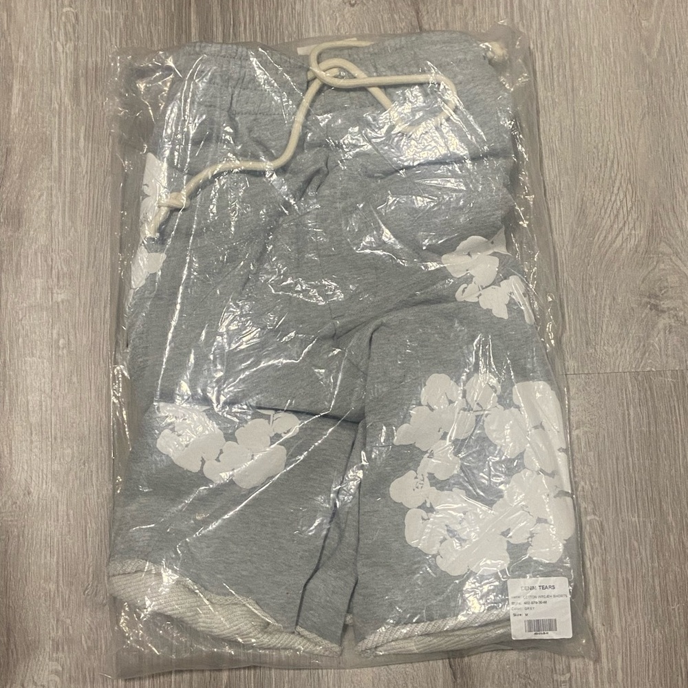 Gray and White Camouflage Joggers